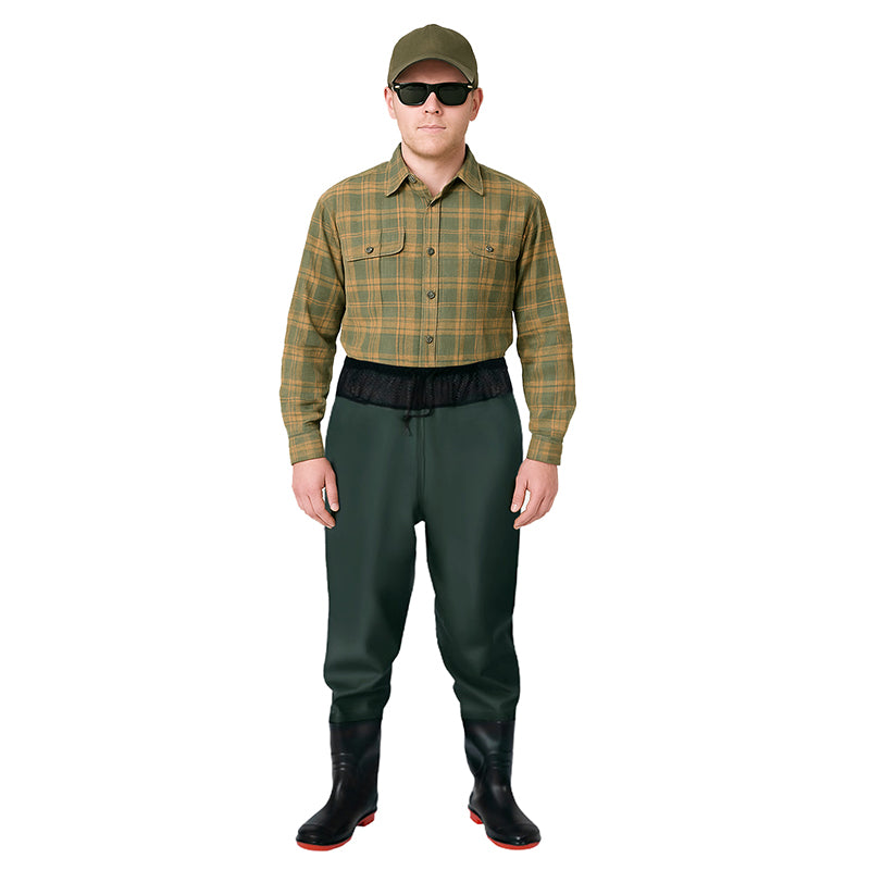 Men's Fishing Waders Waterproof Fishing Trousers with Boots