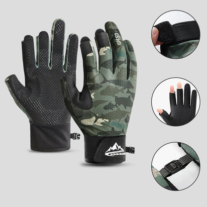 TWS Sun Protection Fingerless Fishing Gloves