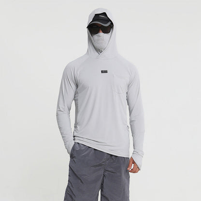 Men's Sun Protective Tactical Hoodie Quick Dry Fishing Shirt