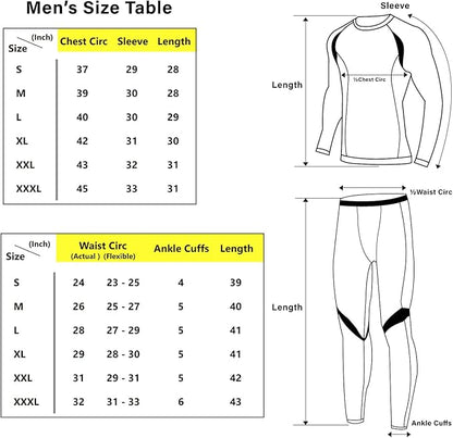 Men's Camouflage Thermal Underwear Tactical Sports Shapewear Set